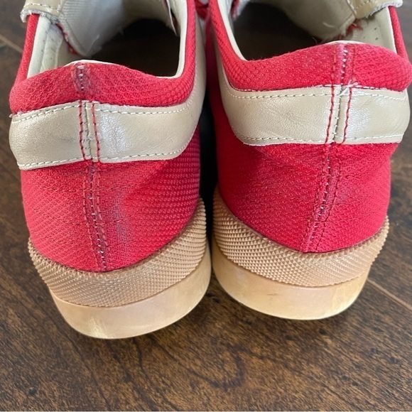Superga RARE Red Tan Leather Mod 70s Sneakers Athletic Retro Style Size 39 - Picture 4 of 9